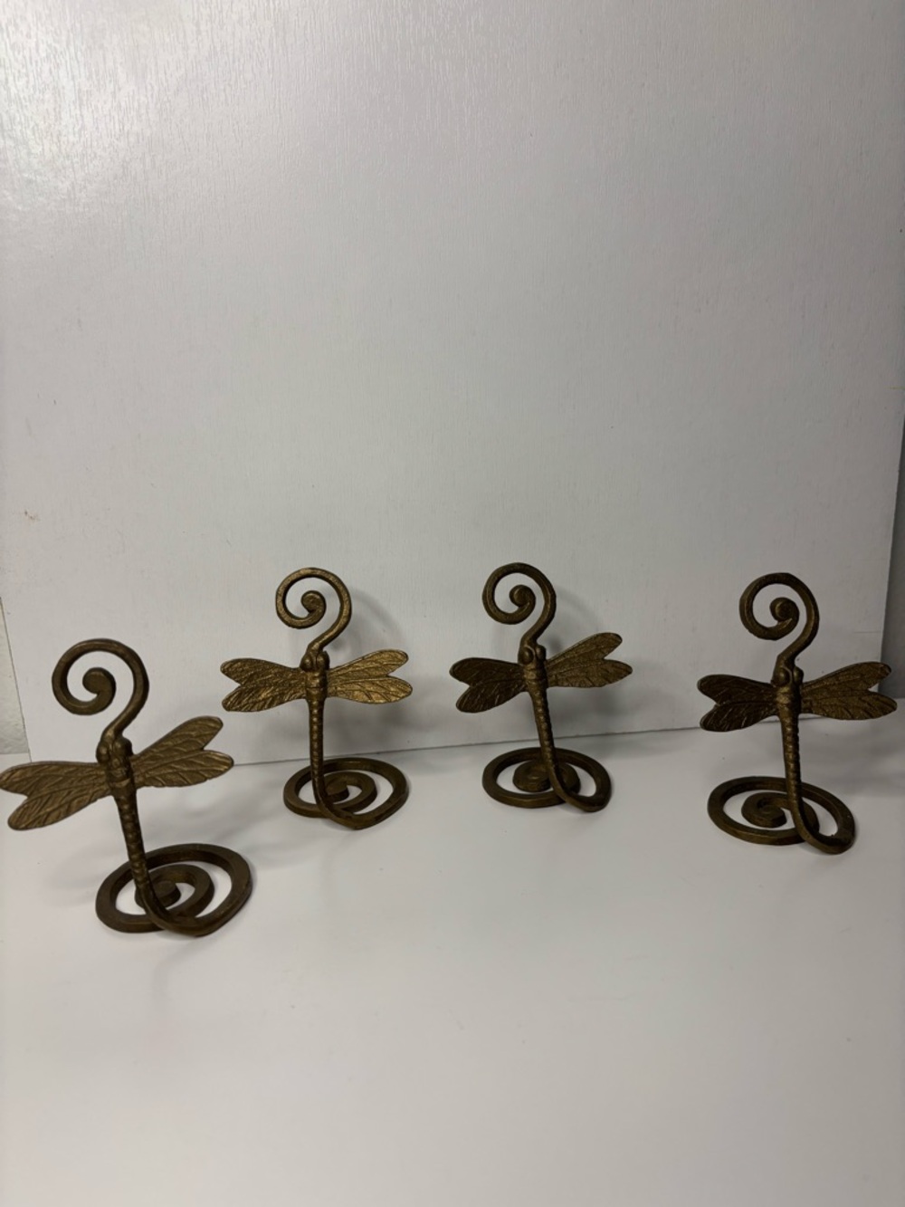 (4) Whimsical Gold Dragonfly Table Card Holders- Decorative Home Fairycore Decor - Picture 9 of 9